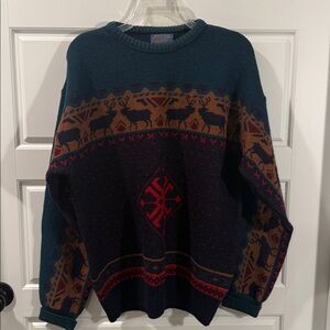 Pendleton vintage Nordic Deer wool sweater medium